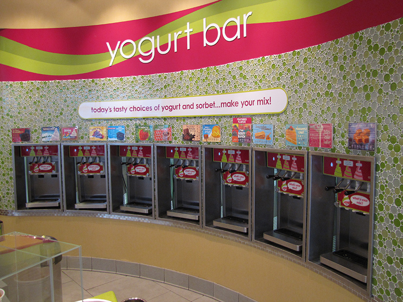 Menchie's Frozen Yogurt offers a variety of flavors to customers.