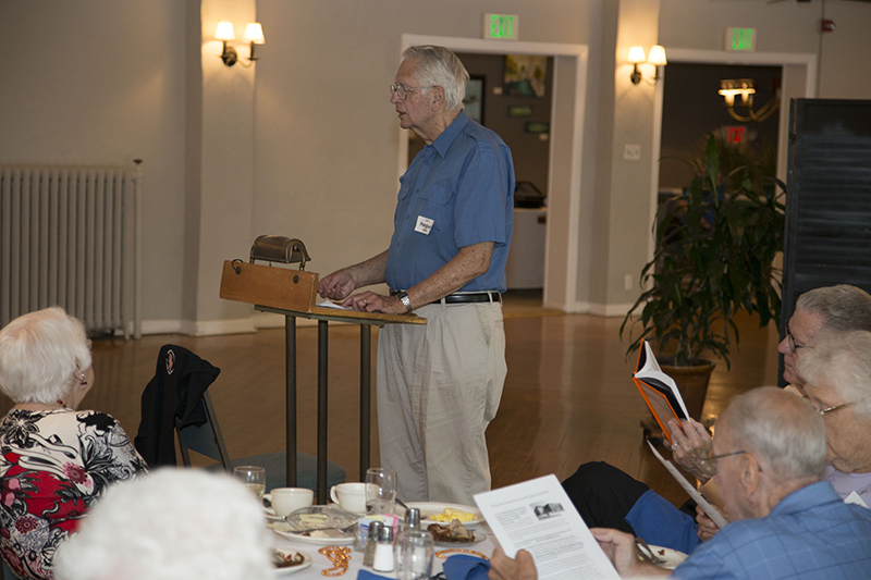 John D. Hague giving an update on the BRHS Alumni Association