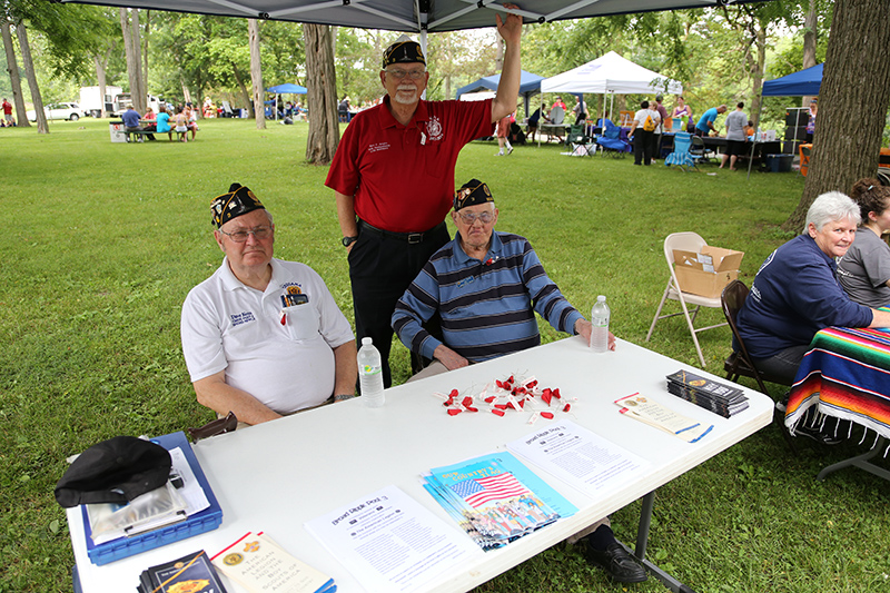 Dave Koss, Rees Morgan, and Robert McQuire of the American Legion Broad Ripple Post #3 at 64th and College Avenue