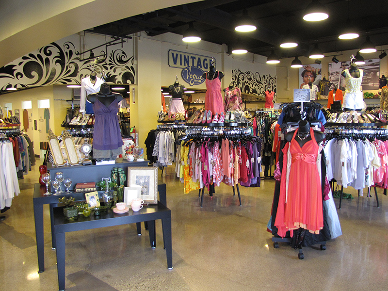 Vintage Vogue sells clothes and furniture at 2361 E. 62nd Street. 
