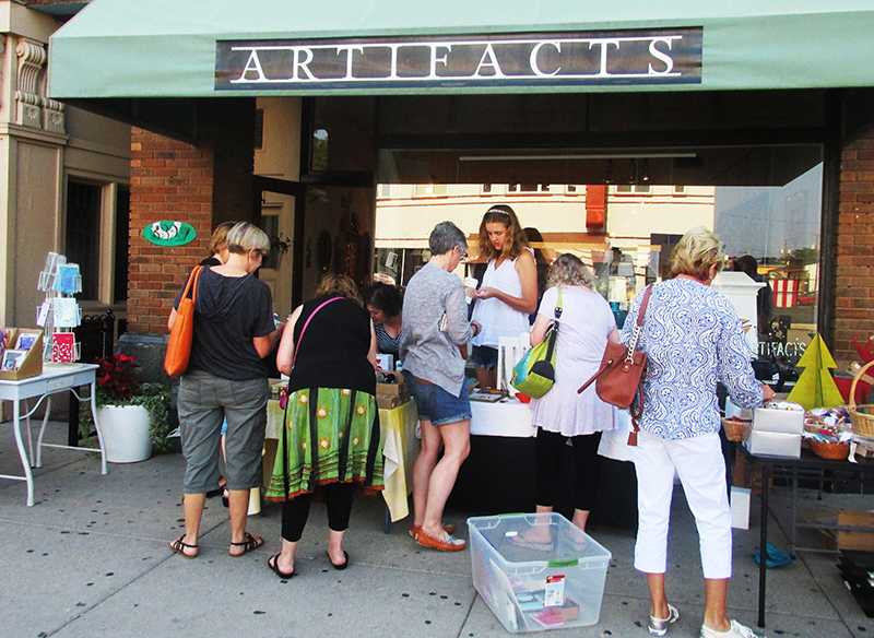Sidewalk sale at Artifacts