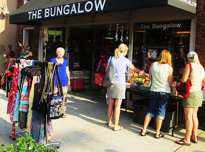 Diane Seybert at the Bungalow sidewalk sale