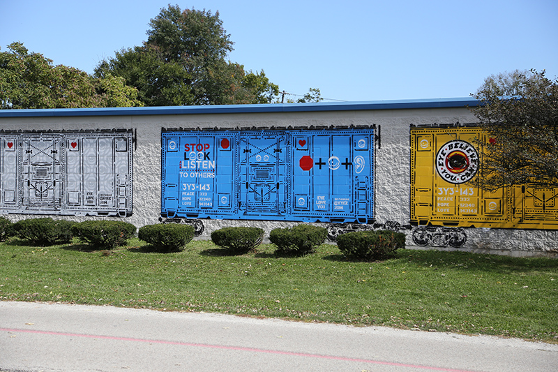 Random Rippling - New Monon Trail Mural 