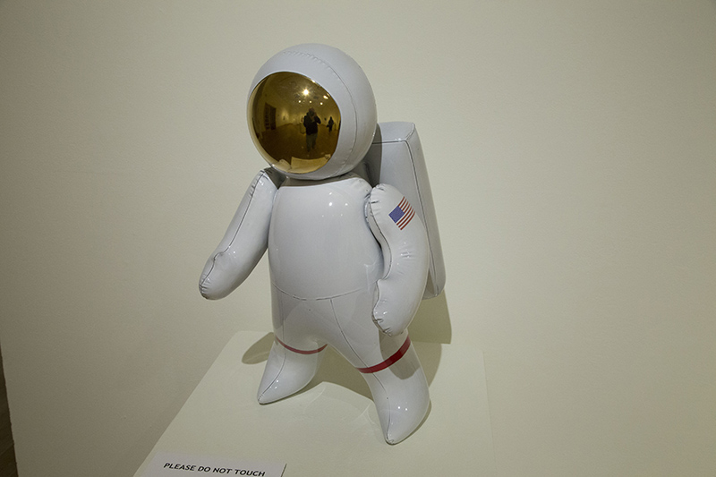 Inflatable Astronaut by Brett Kern at the Indianapolis Art Center, 820 E. 67th Street. (Hey, I can see myself!)