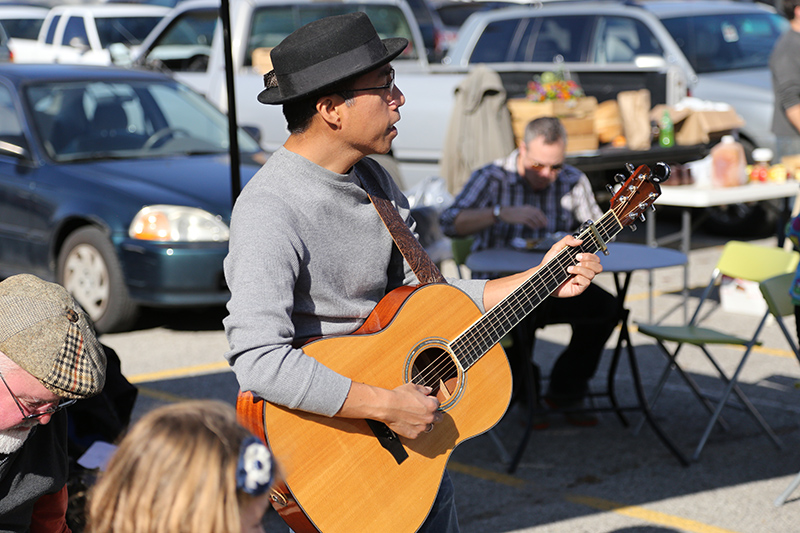 Mario Joven on guitar