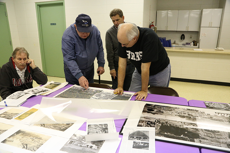 Poring over aerial photos and maps to piece together the park history.