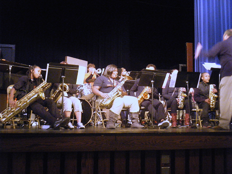 Zach Lapidus plays with band at BRMHS - By Jessica Parker 