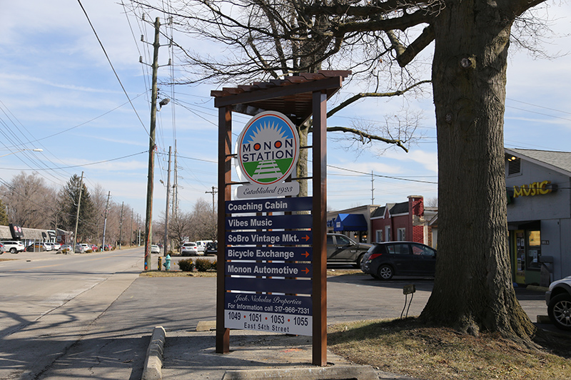 Random Rippling - Monon Station sign