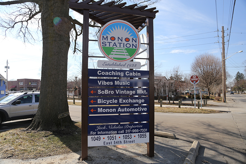 Random Rippling - Monon Station sign