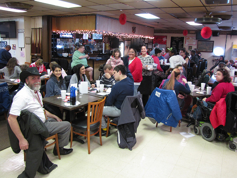 Valentines Day party at Washington Township Moose Lodge. 