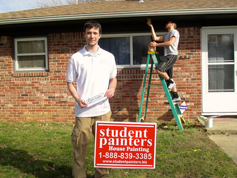 IU student and Broad Ripple Magnet H.S. alum Austin Wills at a Student Painters location.
