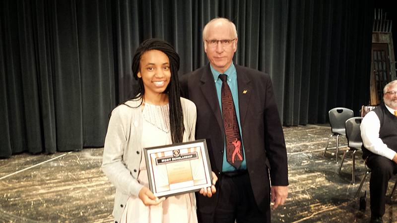 Alexis Barnett presented by BRHSAA Director Mac Martin