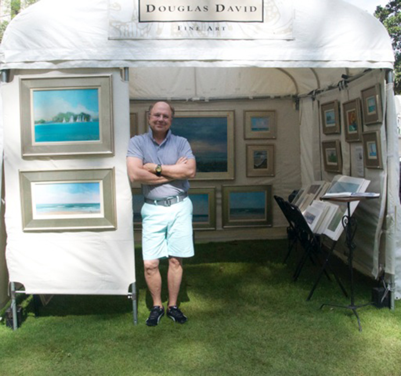 Douglas David at his Art Fair tent.