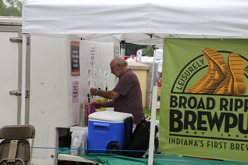 John Hill at the Broad Ripple Brewpub tent