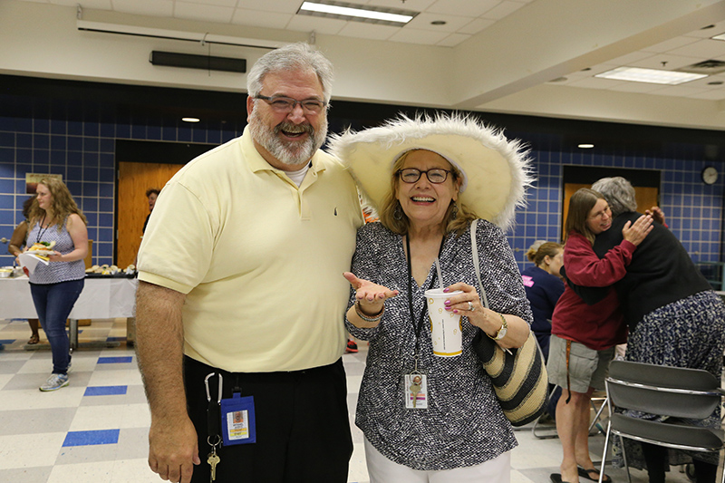 Principal Mike Akers and Doris Young