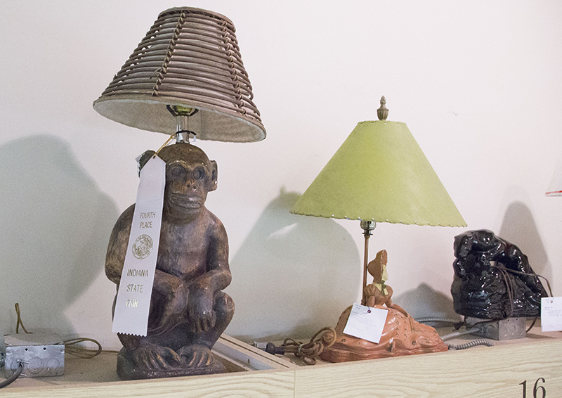 4th place ribbon for Nora Spitznogle's ugly monkey lamp
