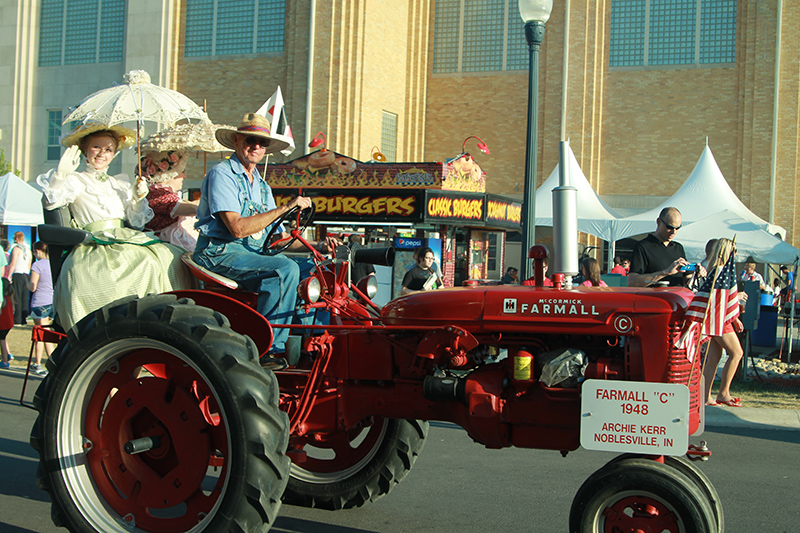 Archie Kerr in tractor parade
