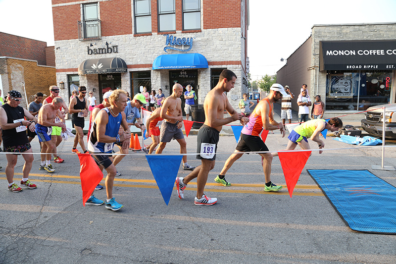 The start of the race on Westfield Boulevard.