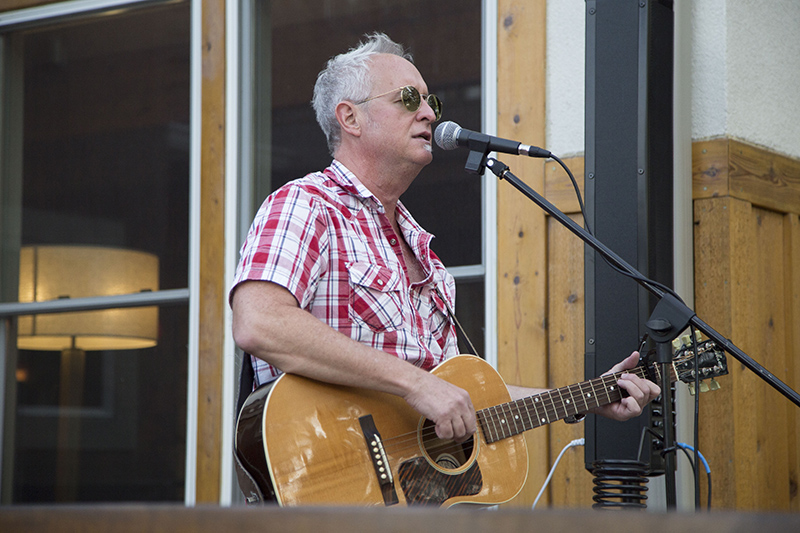 Gary Wasson performed at the dedication party