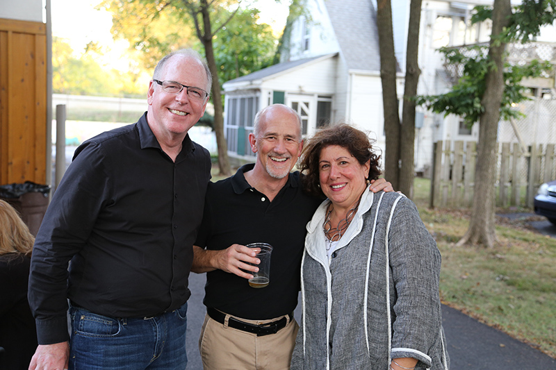 Mark Demerly, of Demerly Architects, Jeff Pitts, president of Indiana Native Plant & Wildflower Society, and Linda Shikany of Marigold and of the Bill Brink Garden