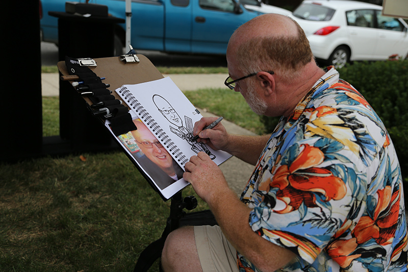 Caricaturist Duane King