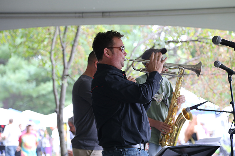 Pork and Beans Brass Band performed at 4pm