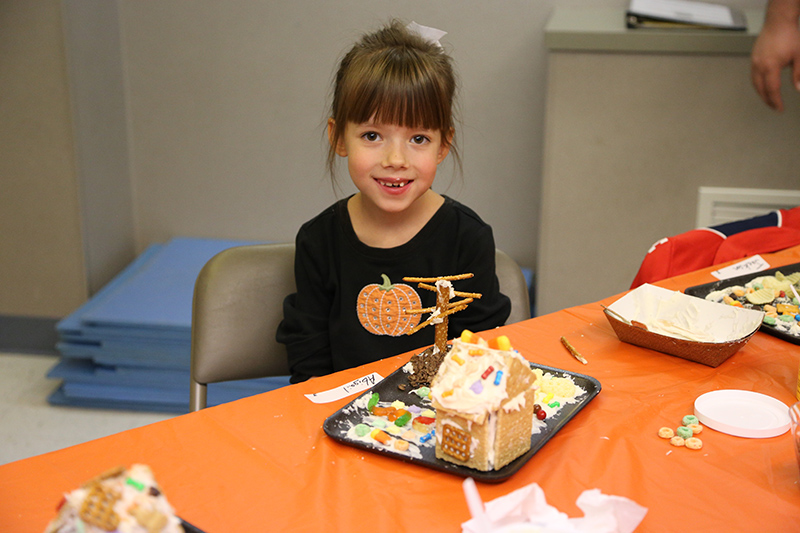 Abigail Adams shows off her creation