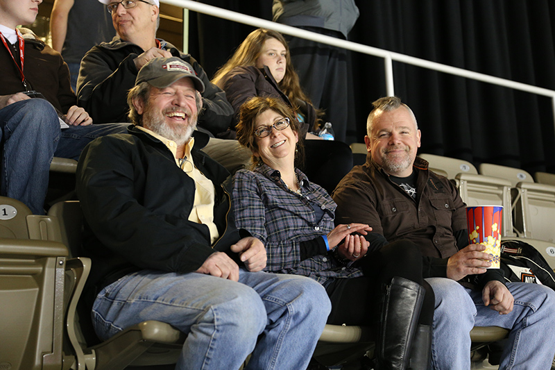 Gazette's Nora Spitznogle in stands