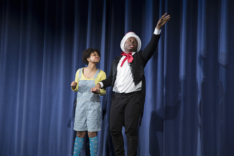 Jo Jo (Kalyanna Estrada) and Cat in the Hat (Leondre Burgess)