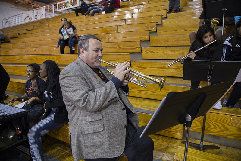 Band director Tom Ewigleben