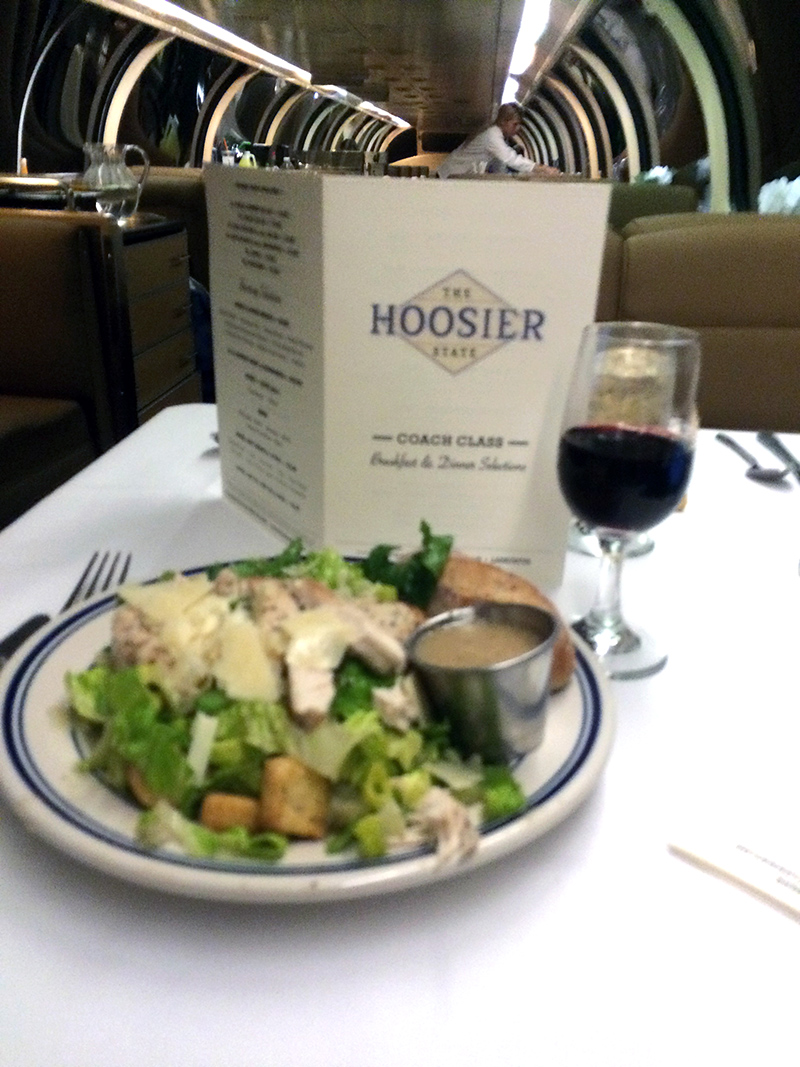 Dinner on The Hoosier State.