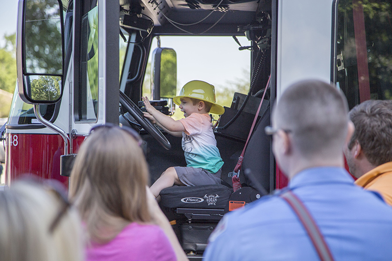 Driving the firetruck is a highlight for many youngsters