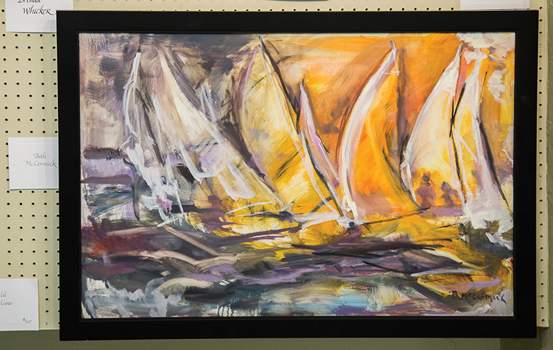 Beth McCornick's Regatta in Motion entry in the non-professional fine arts division.