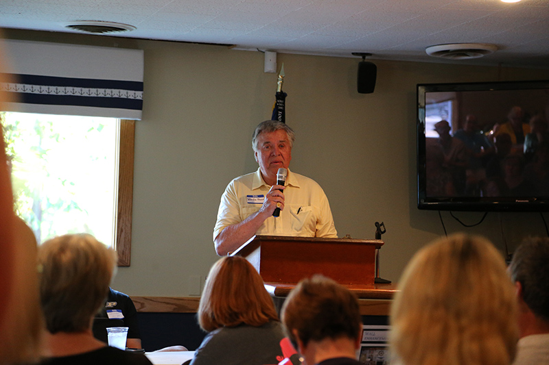 Developer Winston Knauss shared his experiences at the river meeting.