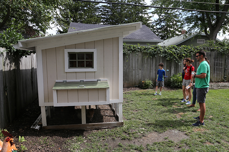 5363 Carrollton Avenue. The Dumoulin's have a snappy multi-layer (pun intended) coop in the backyard