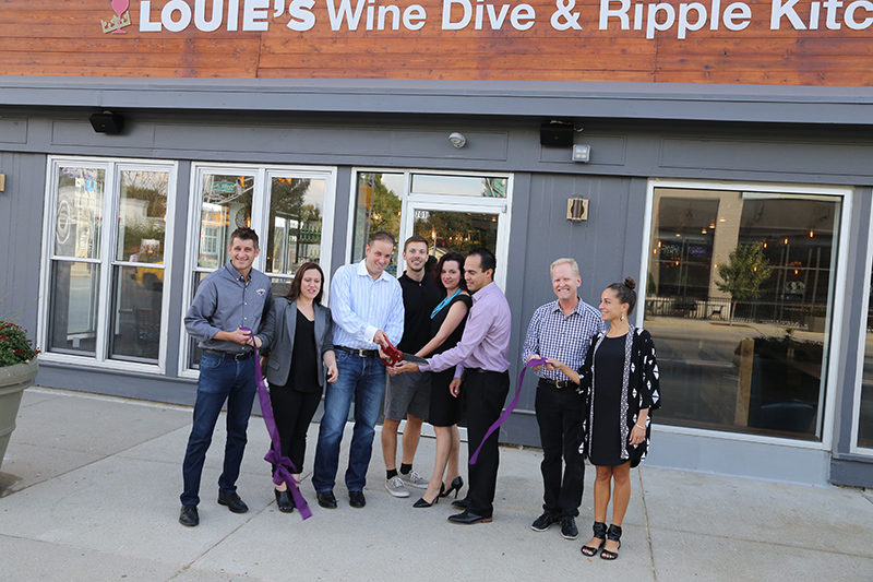 Random Rippling - Louie's Wine Dive ribbon cutting