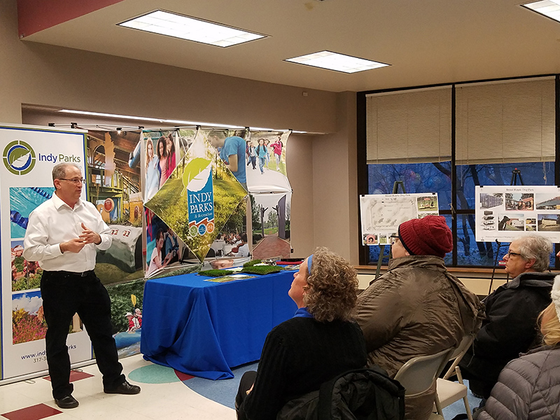 Don Colvin, Deputy Director of Indy Parks Planning, at the open house.