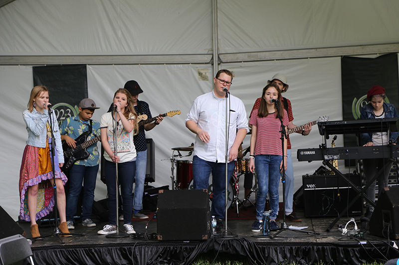 School of Rock performed on the 92.3 WTTS Great Lawn Stage