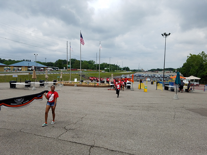 walking over to the performance tents