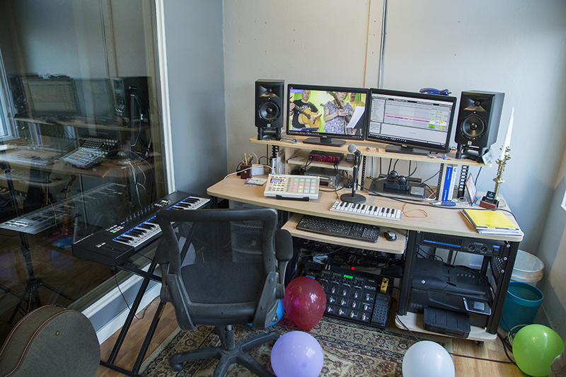 Part of the control room at Village Recording Studio.