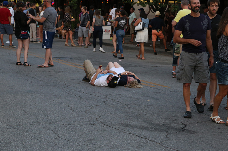 For some, the Taste was a chance to lay down in the middle of Westfield Boulevard and enjoy the music.