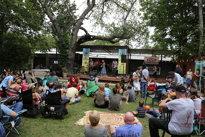A large crowd had gathered when Sarah Grain & the Billions of Stars took the stage.