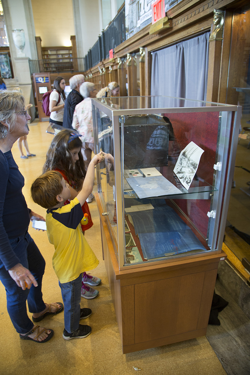 Attendees could view all of the items from the time capsule.