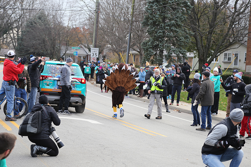 The turkey makes a run for it