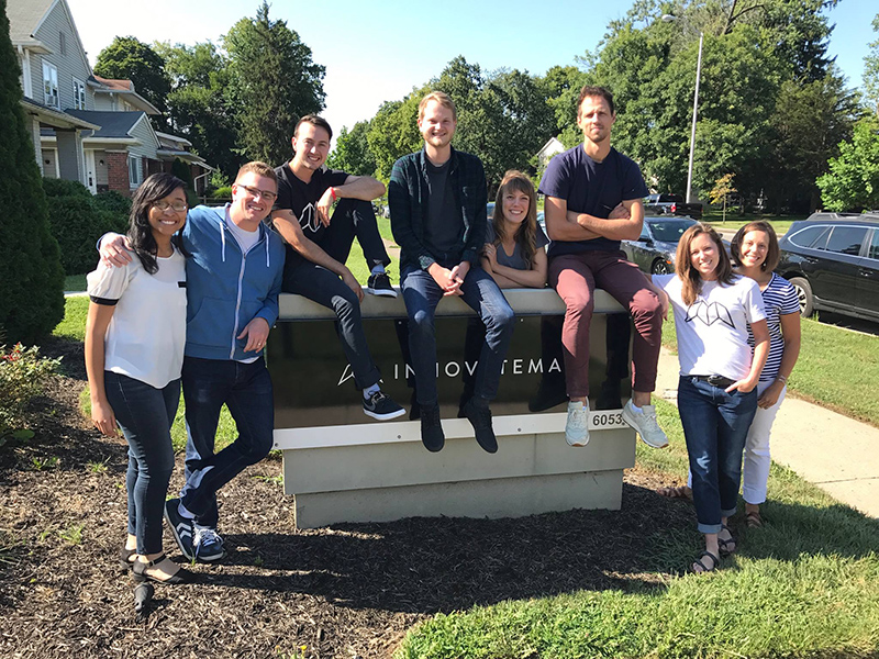 Some of Innovatemap's staff at their Broad Ripple office.