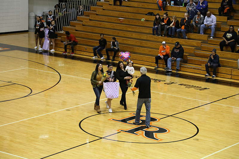 Principal J. Phil Shults congratulated students at Senior Night.