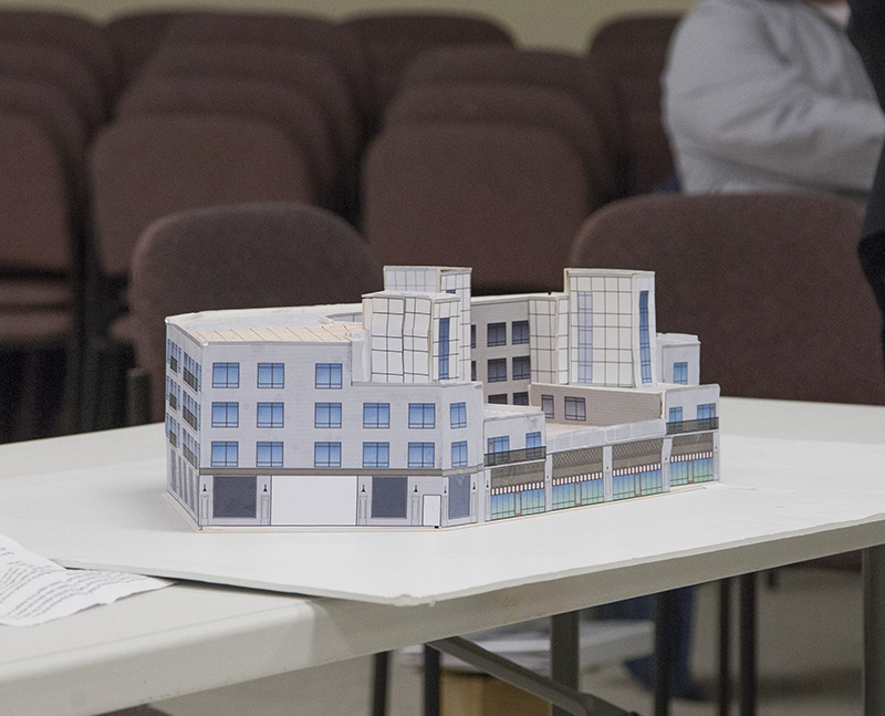 A model of the proposed building for 1428 and 1430 Broad Ripple Avenue.