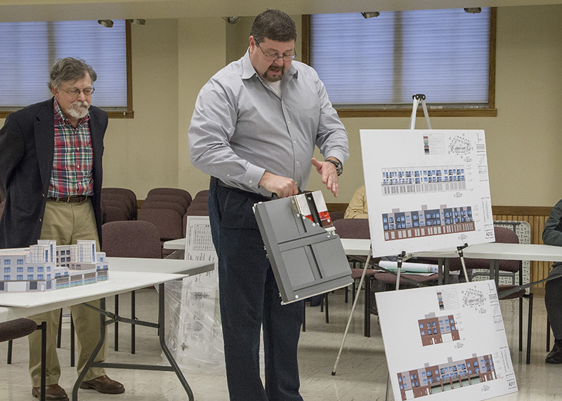 Construction materials were shown at the meeting.