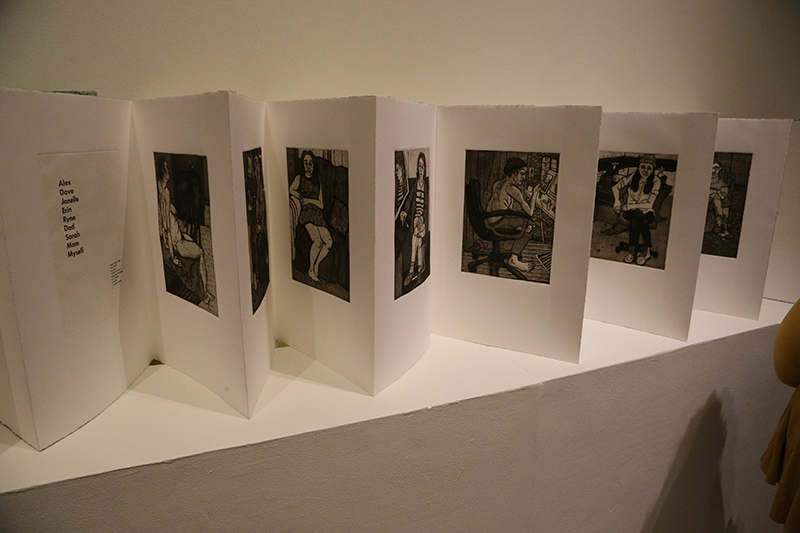 Relations and Revelations accordion book by Teddy Lepley at the Indianapolis Art Center
