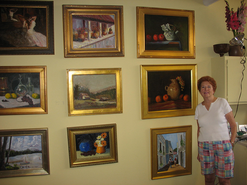 Barbara Applegate Jones at her art studio in the Stutz Business Center.